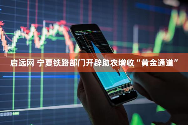启远网 宁夏铁路部门开辟助农增收“黄金通道”