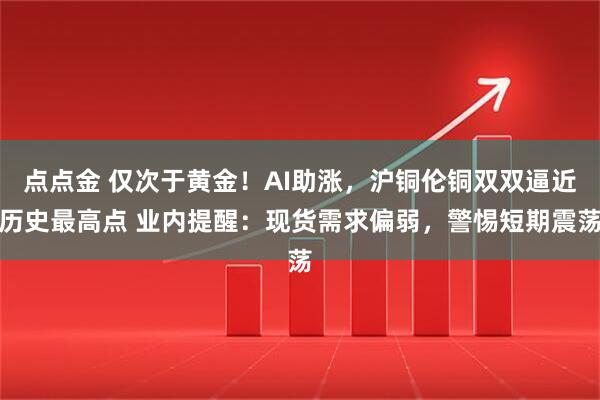 点点金 仅次于黄金!AI助涨,沪铜伦铜双双逼近历史最高点 业内提醒:现货需求偏弱,警惕短期震荡